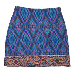 FARM Rio Vibrant Blue and Pink Mini Skirt